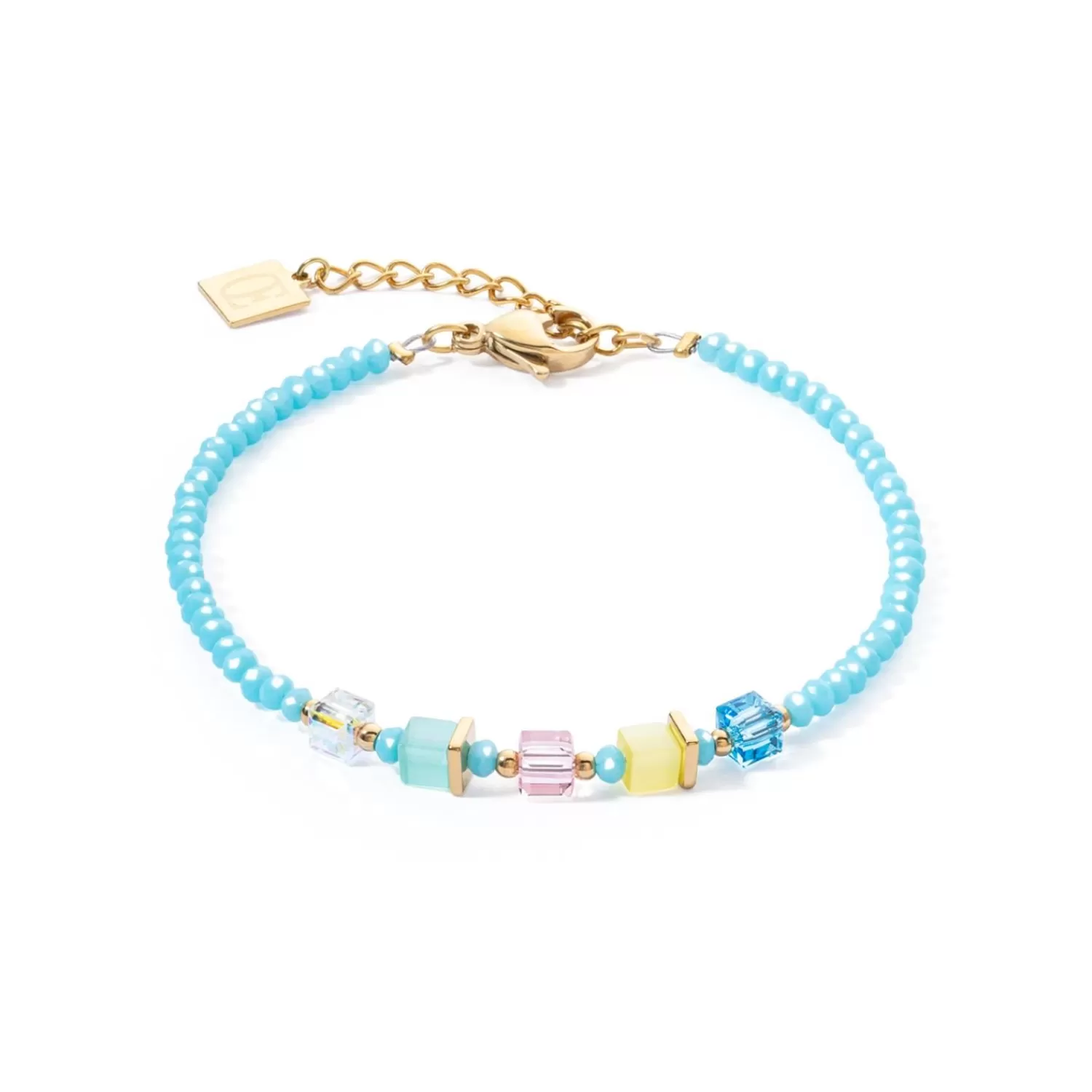 COEUR DE LION Joyful Colors Armband Türkis-Mehrfarbig- Fröhliche Farben